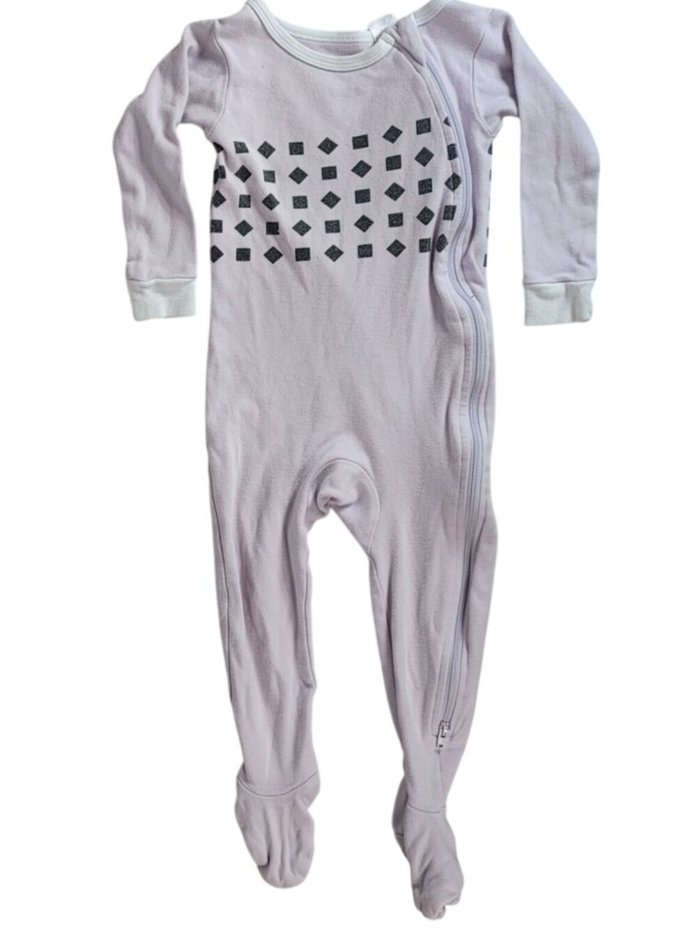 Nanit Breathing Wear Footie Pajamas Purple Lilac 9-12M Monitor Dual Zip 21-25lbs
